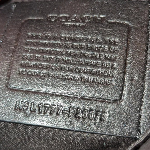 COACH CHARLES Small Messenger Leather Signature Canvas Black Smoke EUC - Picture 12 of 14